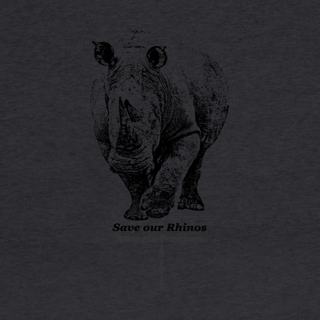 White Rhino with Anti-Poaching Message | African Wildlife by scotch